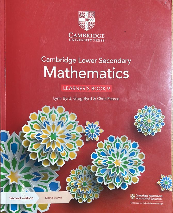 Cambridge lower secondary mathematics Lerner's book 9
