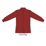 BLOUSE MAROON FULL SLEEVE (GIRLS)
