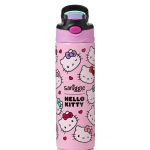 Smiggle Hello Kitty Push Button Straw Water bottle – Stainless Steel- 520ml