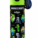 Smiggle Minecraft Themed Push Button Straw Water bottle – Plastic – 680ml